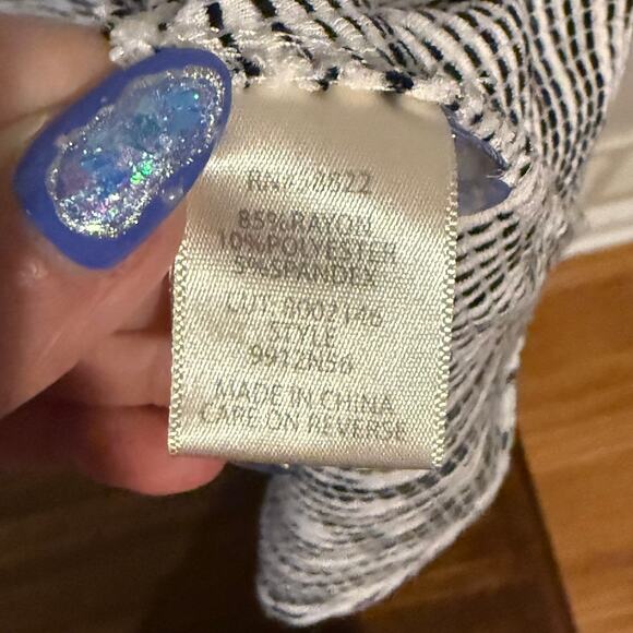 Max Studio Black and White Rouched Dress Size Large - Picture 5 of 5